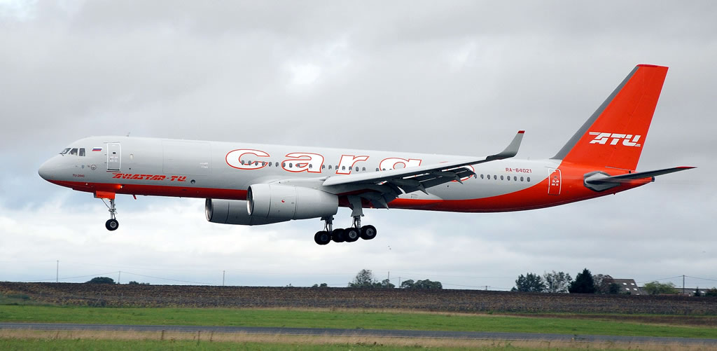 Aviastar CargoTu-204, Registration RA-64021, at Châteauroux-Centre "Marcel Dassault" Airport 